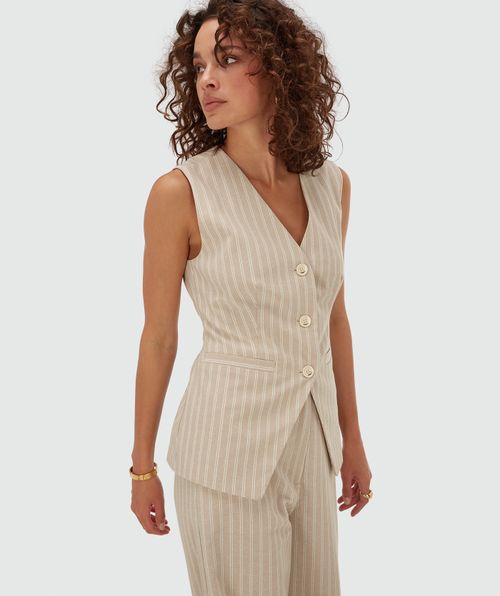 INEZ striped gilet