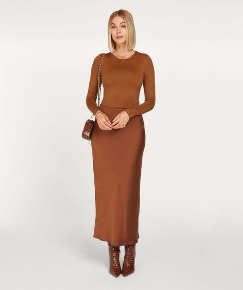 IRENNE high rise fitted midi-rok