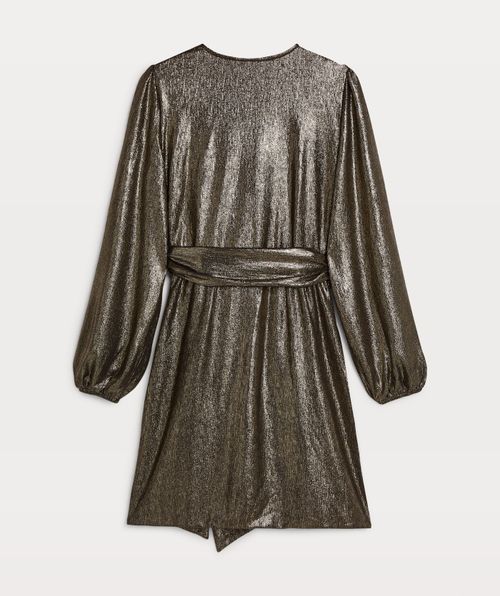 ISABEAU regular fit wrap dress with glitter