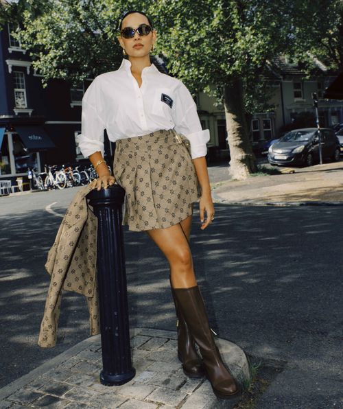 ISADEE mid rise skort met logo