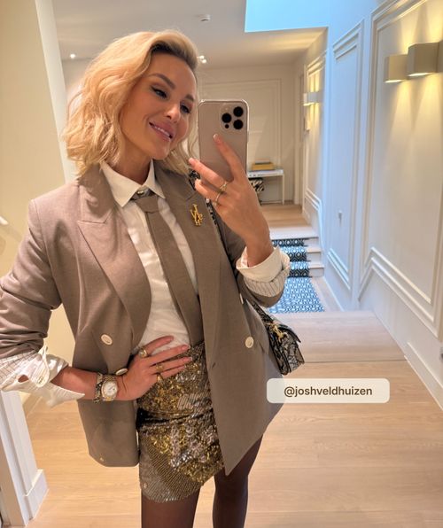 ISE straight fit blazer with strap