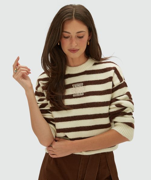 JV-IZE oversized striped sweater