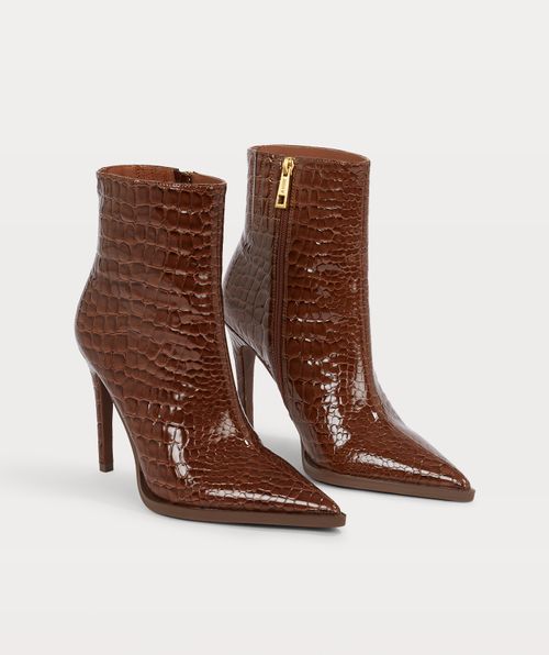 JIELLE ankle boots with croco texture