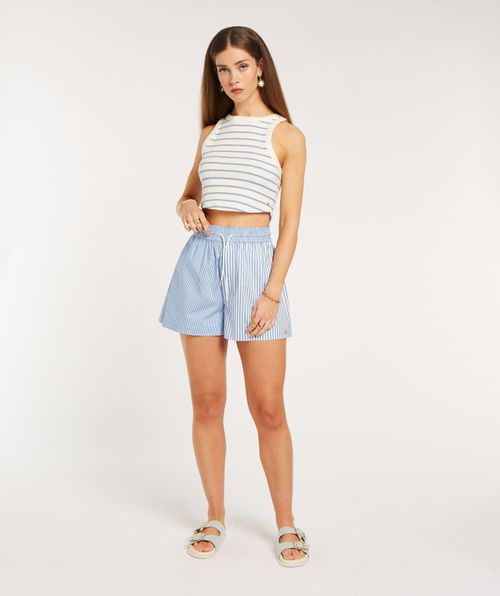JOLLY cropped top in ribbed fabric 