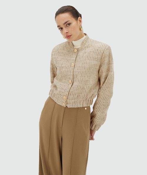 JUNIA regular bomber jacket with lurex