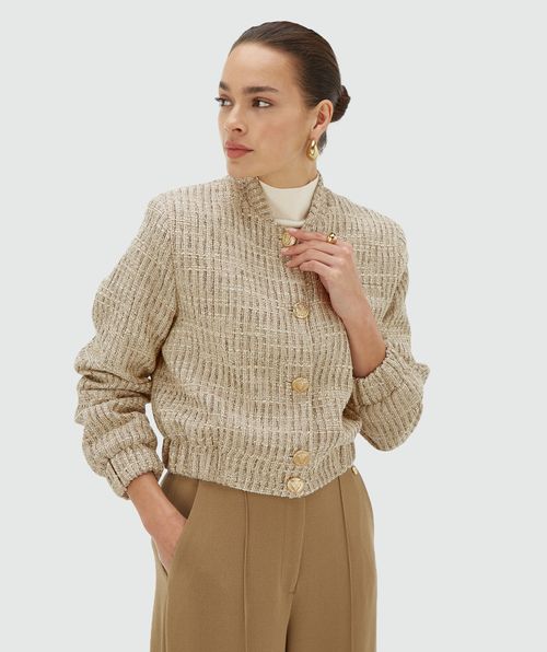 JUNIA regular bomber jacket with lurex