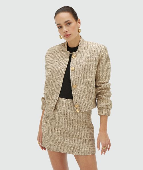 JUNIA regular bomber jacket with lurex