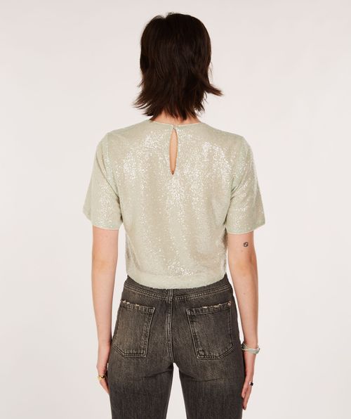 KARA cropped top with sequins
