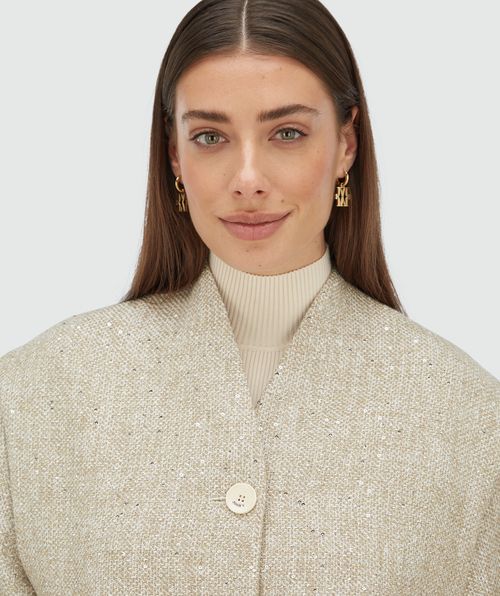 KELLIE oversized bomber jacket with glitter