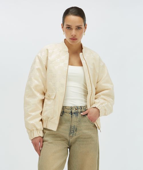 KELSEY oversized bomber met logoprint