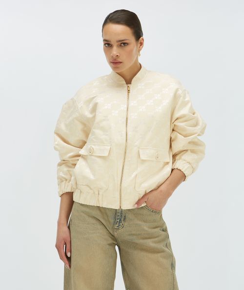 KELSEY oversized bomber met logoprint