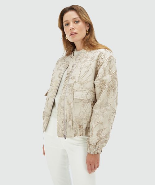 KELSEY oversized bomber jacket with metallic details