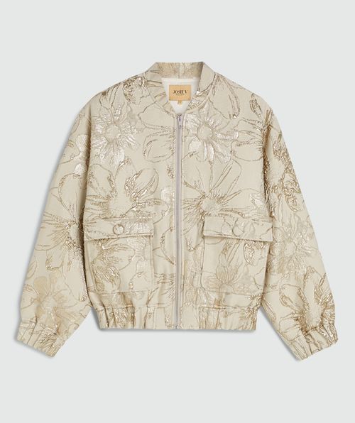 KELSEY oversized bomber jacket with metallic details