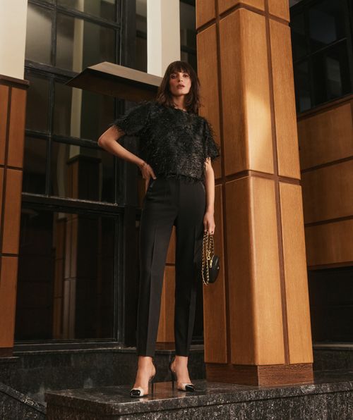 KILIANA Gekürztes Top mit Lurex