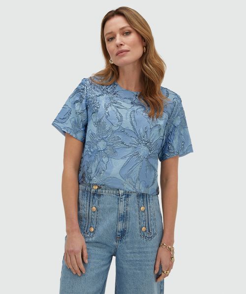 KILIANA cropped top with metallic details