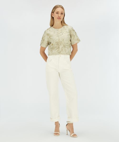 KILIANA cropped top with metallic details