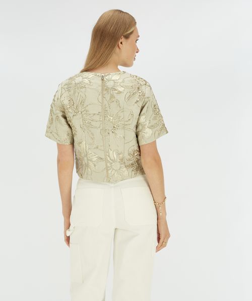 KILIANA cropped top with metallic details