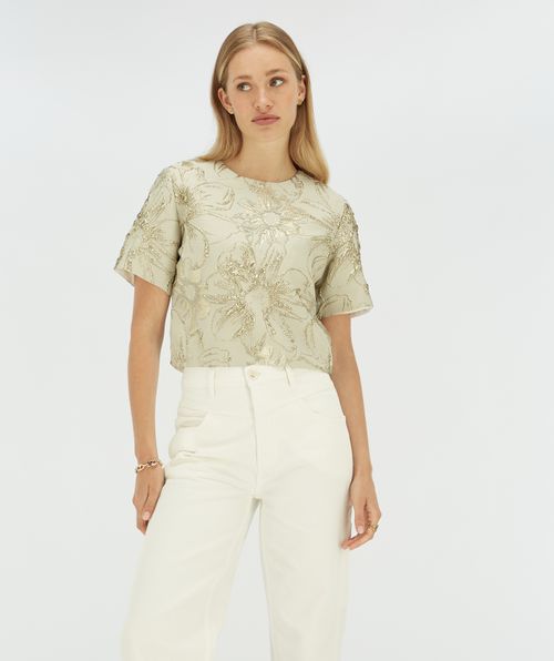 KILIANA cropped top with metallic details