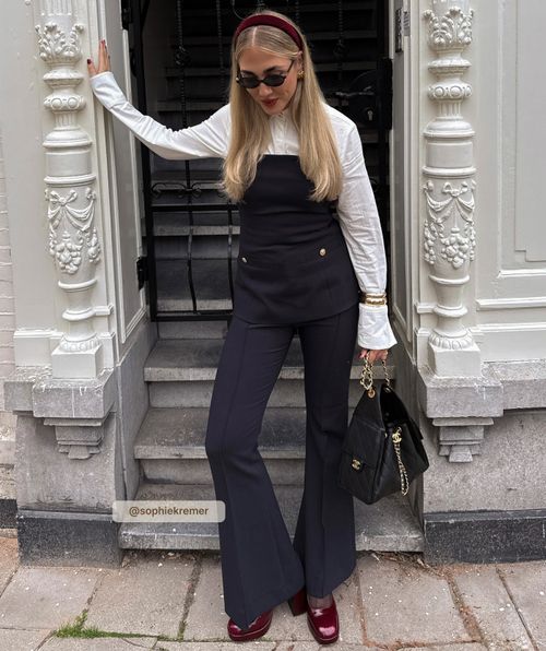 KIT fitted flared trousers