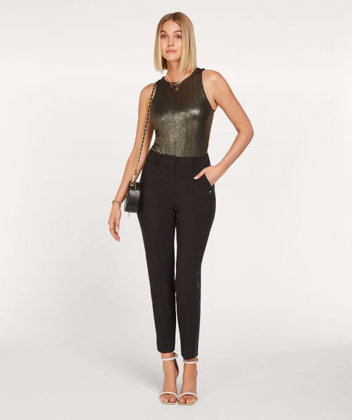 LAUREN slim fit body in metallic