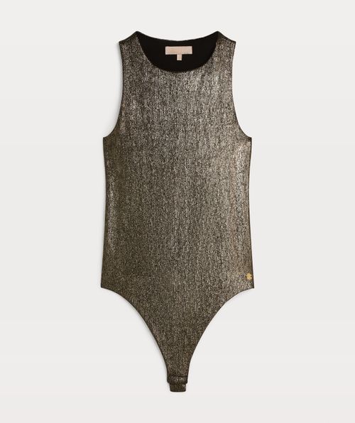 LAUREN slim fit body in metallic