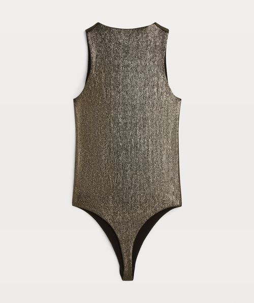 LAUREN slim fit body in metallic