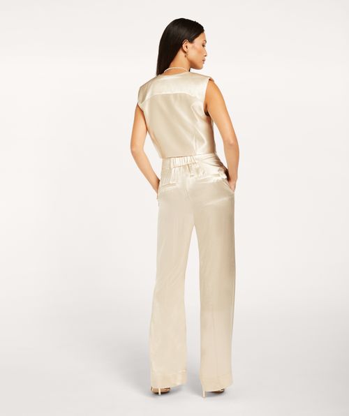LEVA Gekürztes Gilet in Satin-Optik