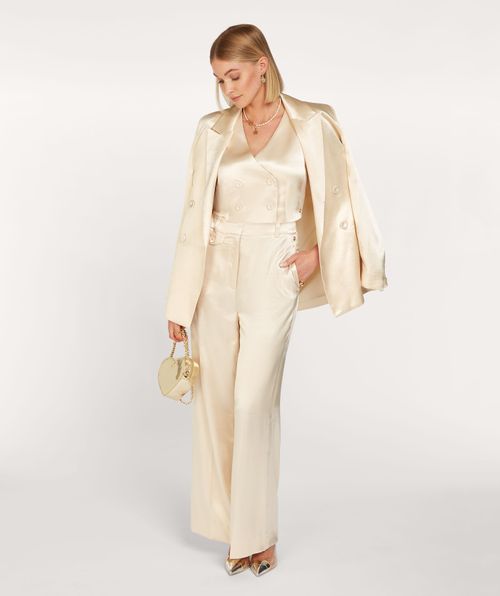 LEVA Gekürztes Gilet in Satin-Optik