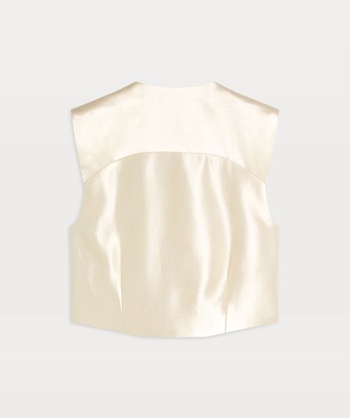 LEVA Gekürztes Gilet in Satin-Optik