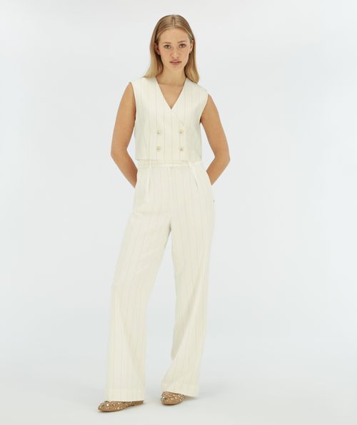 LEVA cropped gilet met lurex
