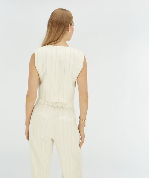 LEVA cropped gilet met lurex