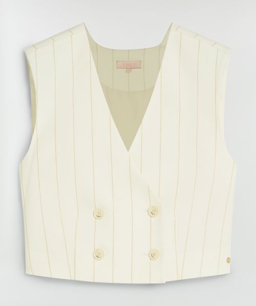LEVA cropped gilet met lurex
