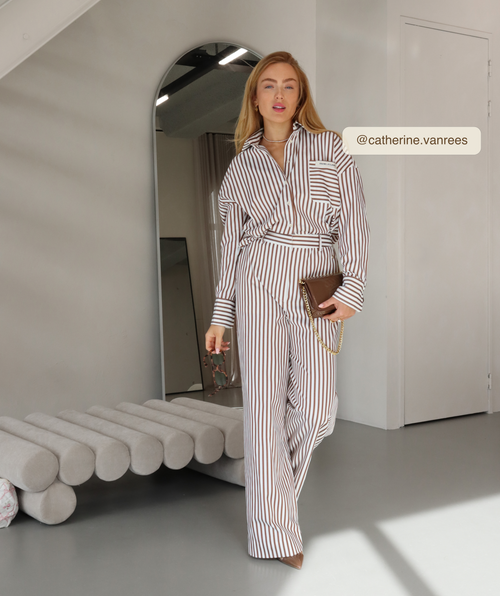 LEXX oversized blouse met strepen