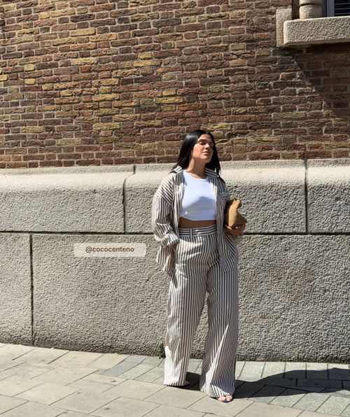 LEXX oversized blouse met strepen