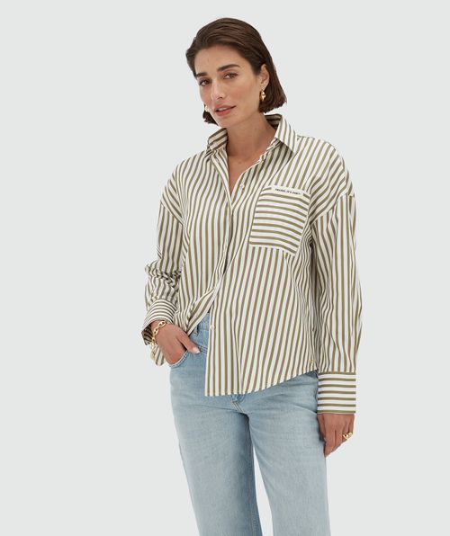 LEXX oversized blouse met strepen
