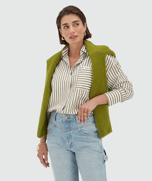 LEXX oversized blouse met strepen