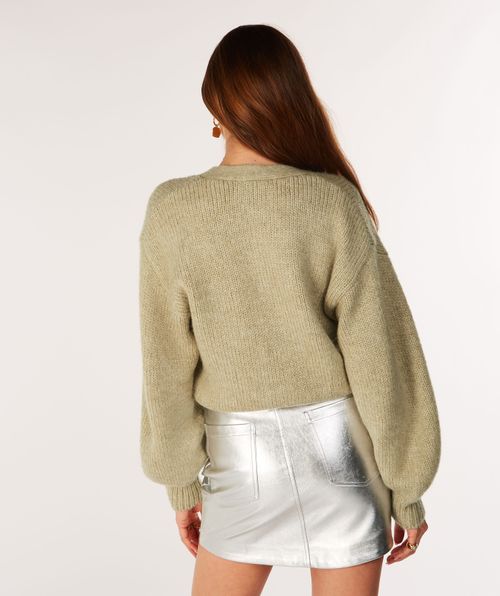 LINDY oversized cardigan with wool
