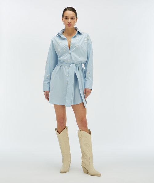 LINE oversized jurk met sierstenen
