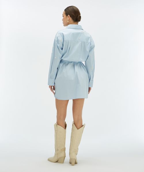 LINE oversized jurk met sierstenen