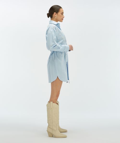 LINE oversized jurk met sierstenen