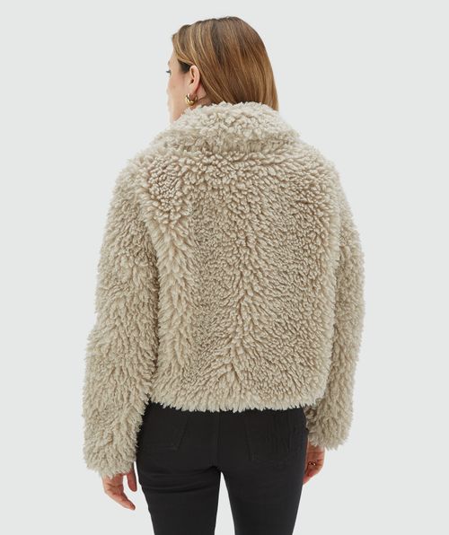 LISA Boxy Fit flauschiger Mantel