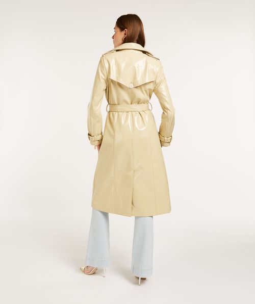 LISANNA fitted trenchcoat in lacquer
