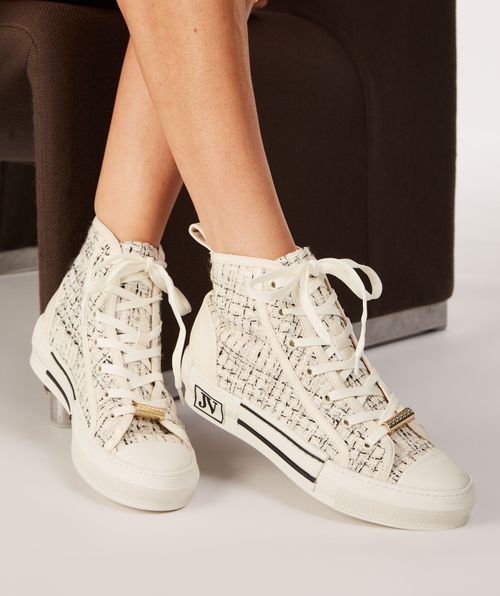 LIZET high top sneakers with bouclé