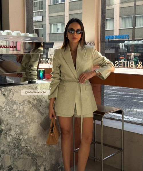 LOLA relaxed fit blazer with buckle fastening