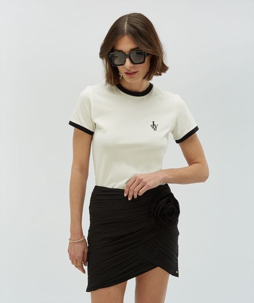 LOREN fitted T-shirt met logo