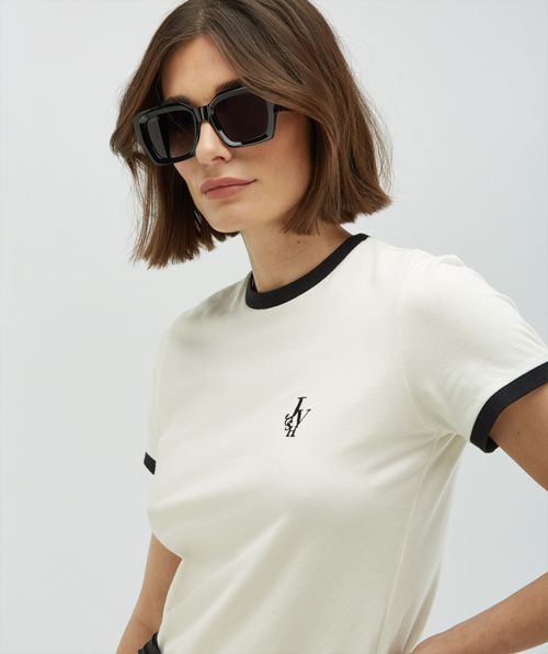 LOREN fitted T-shirt met logo