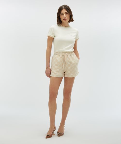 LOREN fitted T-shirt met logo