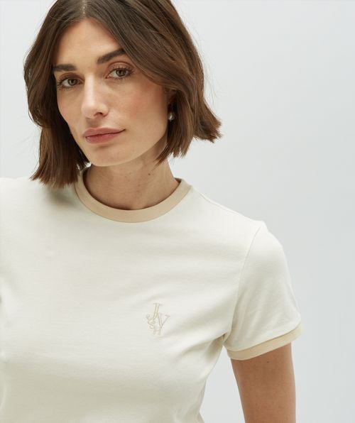 LOREN fitted T-shirt met logo
