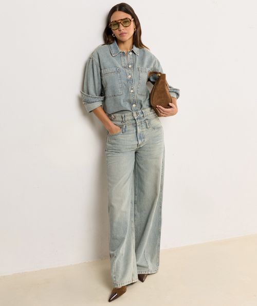 LOUELLA mid-rise wide-leg jeans