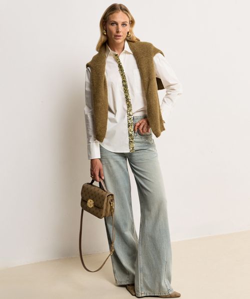 LOUELLA mid-rise wide-leg jeans